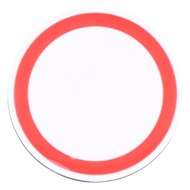 Almohadilla de Carga Inalámbrica redonda estándar de Qi Universal (Blanco + Rojo)