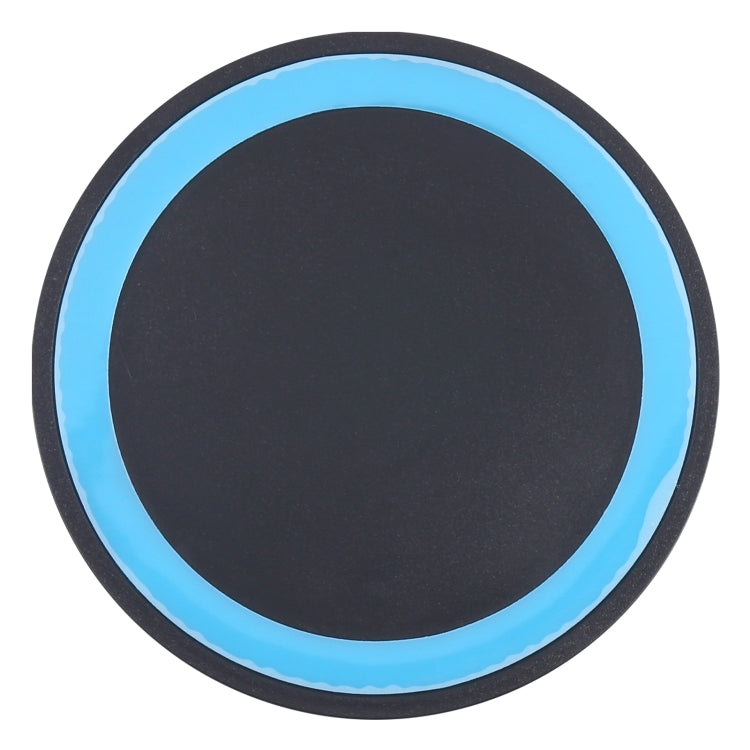 Almohadilla de Carga Inalámbrica redonda estándar de QI Universal (Negro + Azul)