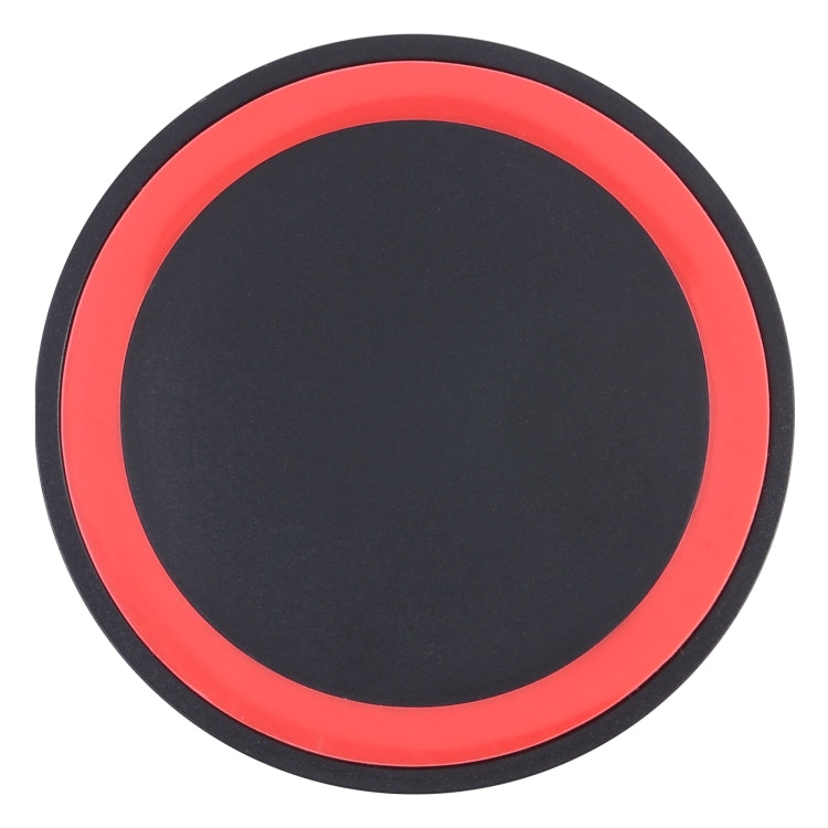 Almohadilla de Carga Inalámbrica redonda estándar de Qi Universal (Negro + Rojo)