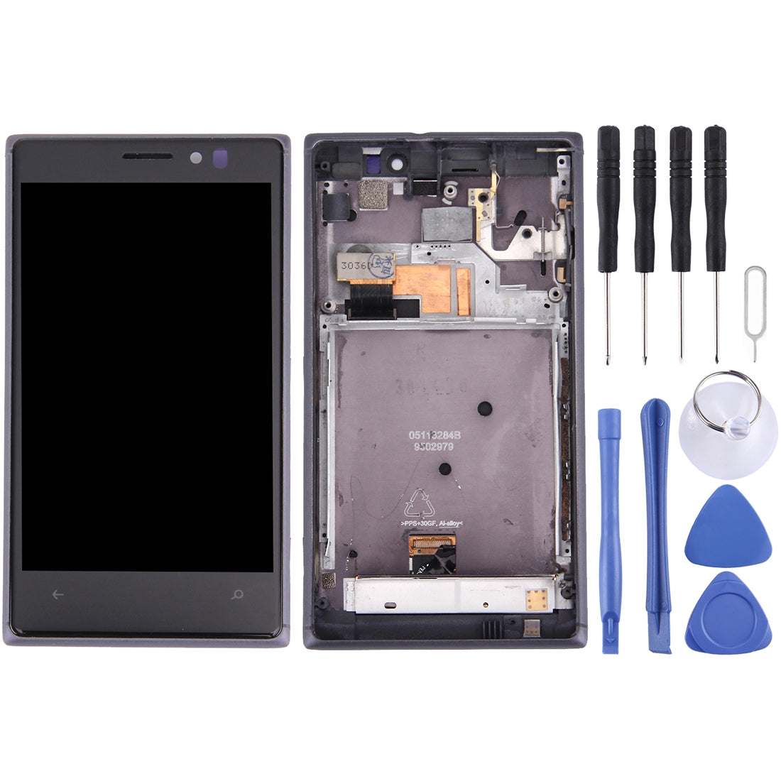Ecran Complet LCD + Tactile + Châssis Nokia Lumia 925 Noir