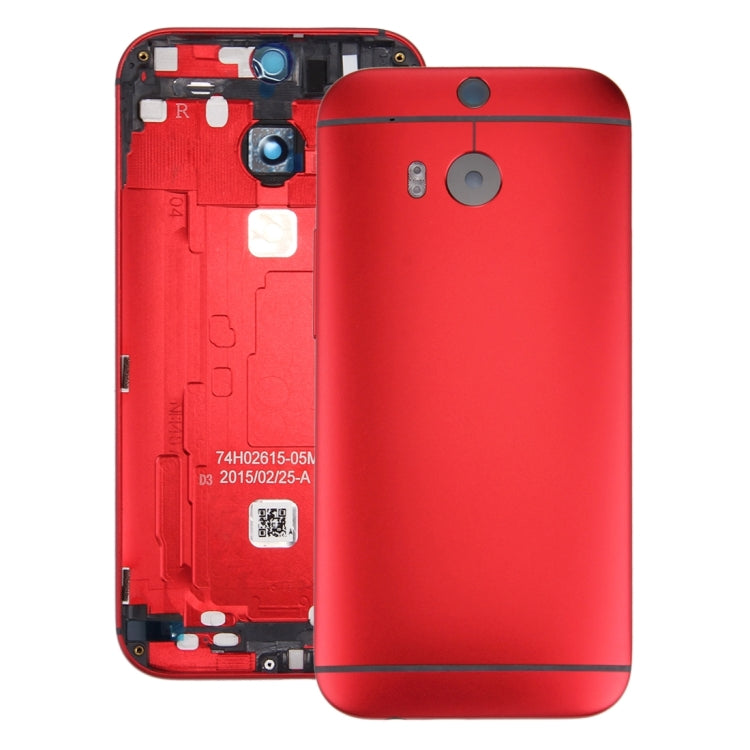 Back Housing Cover For HTC One M8 (Red)