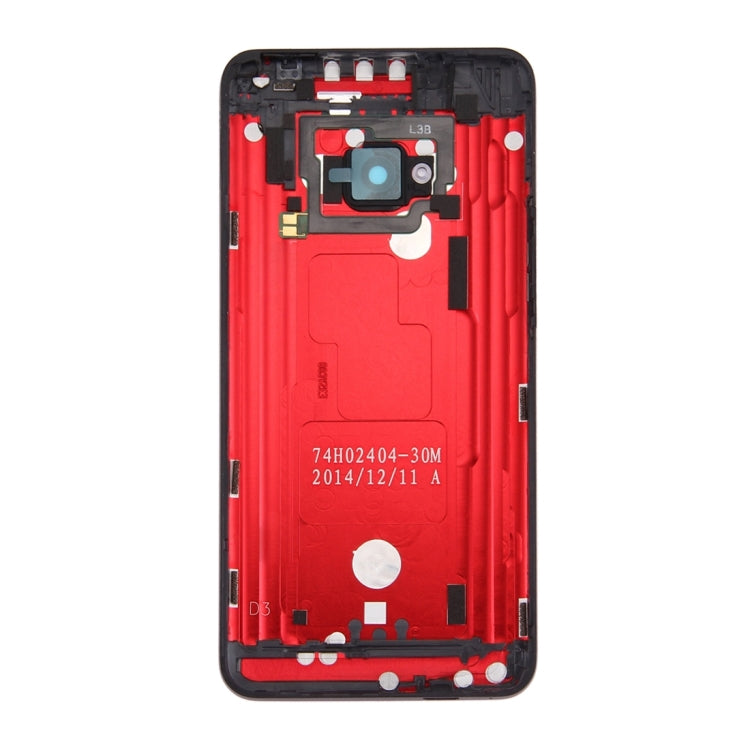 Couvercle complet du boîtier (plaque de lunette du cadre LCD du boîtier avant + couvercle arrière) pour HTC One M7 / 801e (rouge)