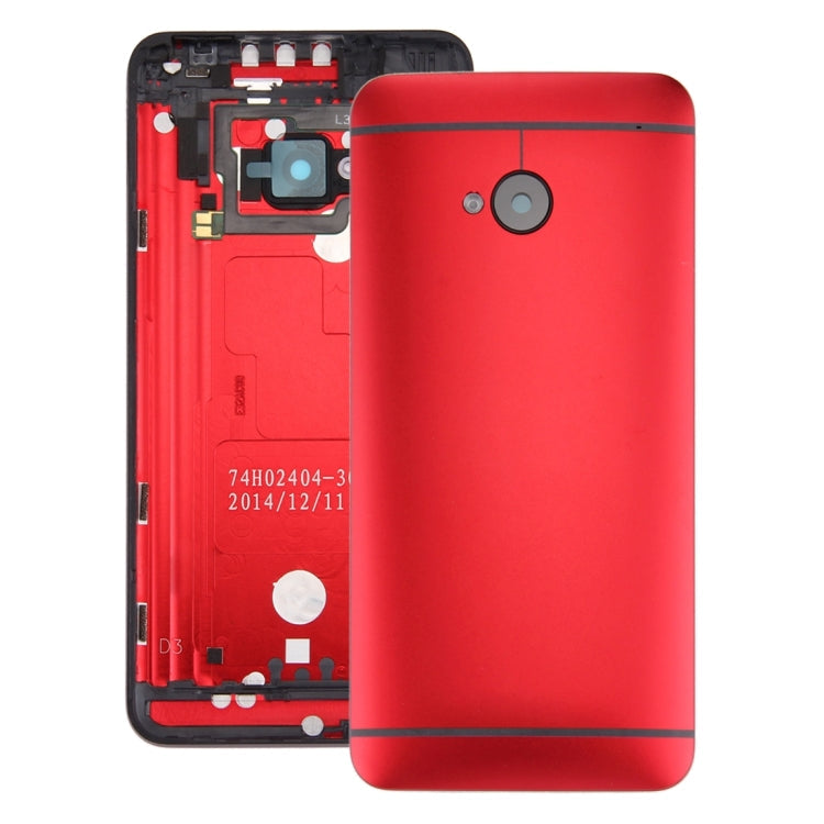 Cubierta de la Carcasa Trasera Para HTC One M7 / 801e (Rojo)