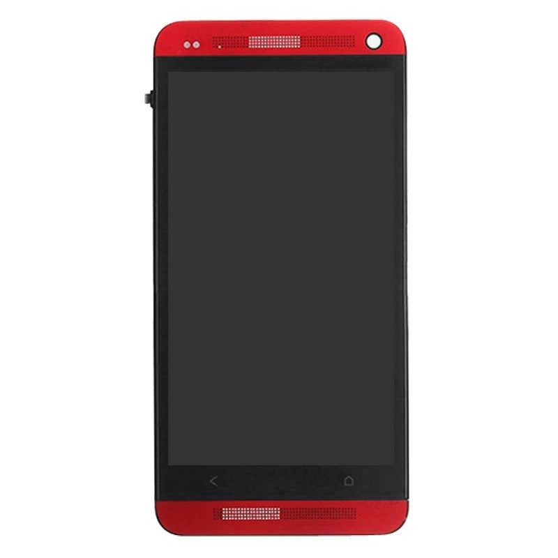 Ecran complet LCD + Tactile + Châssis HTC One M7 801e Rouge