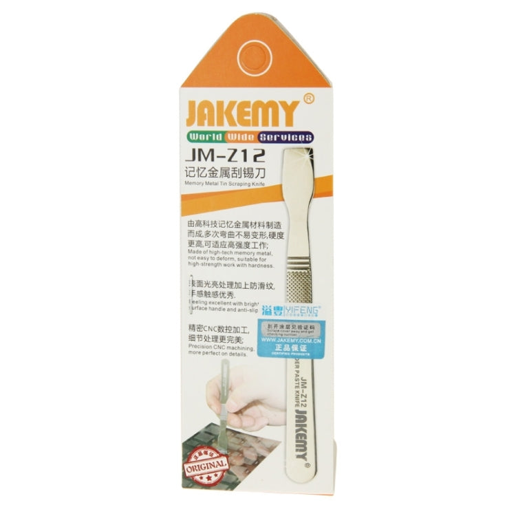 Cuchillo raspador de hojalata de Metal con memoria JAKEMY JM-Z12 (Plateado)