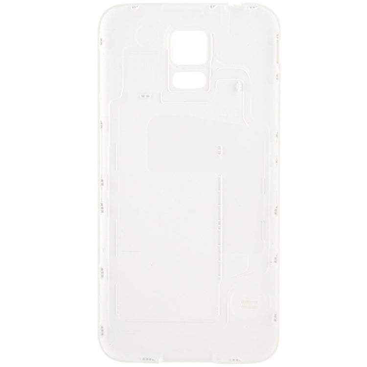 Original LCD Middle Board (Dual Card Version) with Button Cable and Back Cover for Samsung Galaxy S5 / G900 (White)