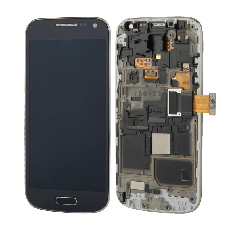 Ecran LCD + Tactile + Châssis Samsung Galaxy S4 Mini i9195 i9190 Bleu Foncé