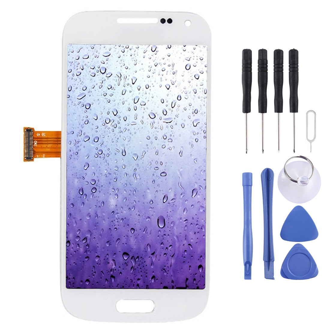Ecran LCD + Vitre Tactile Samsung Galaxy S4 Mini i9195 i9190 Blanc