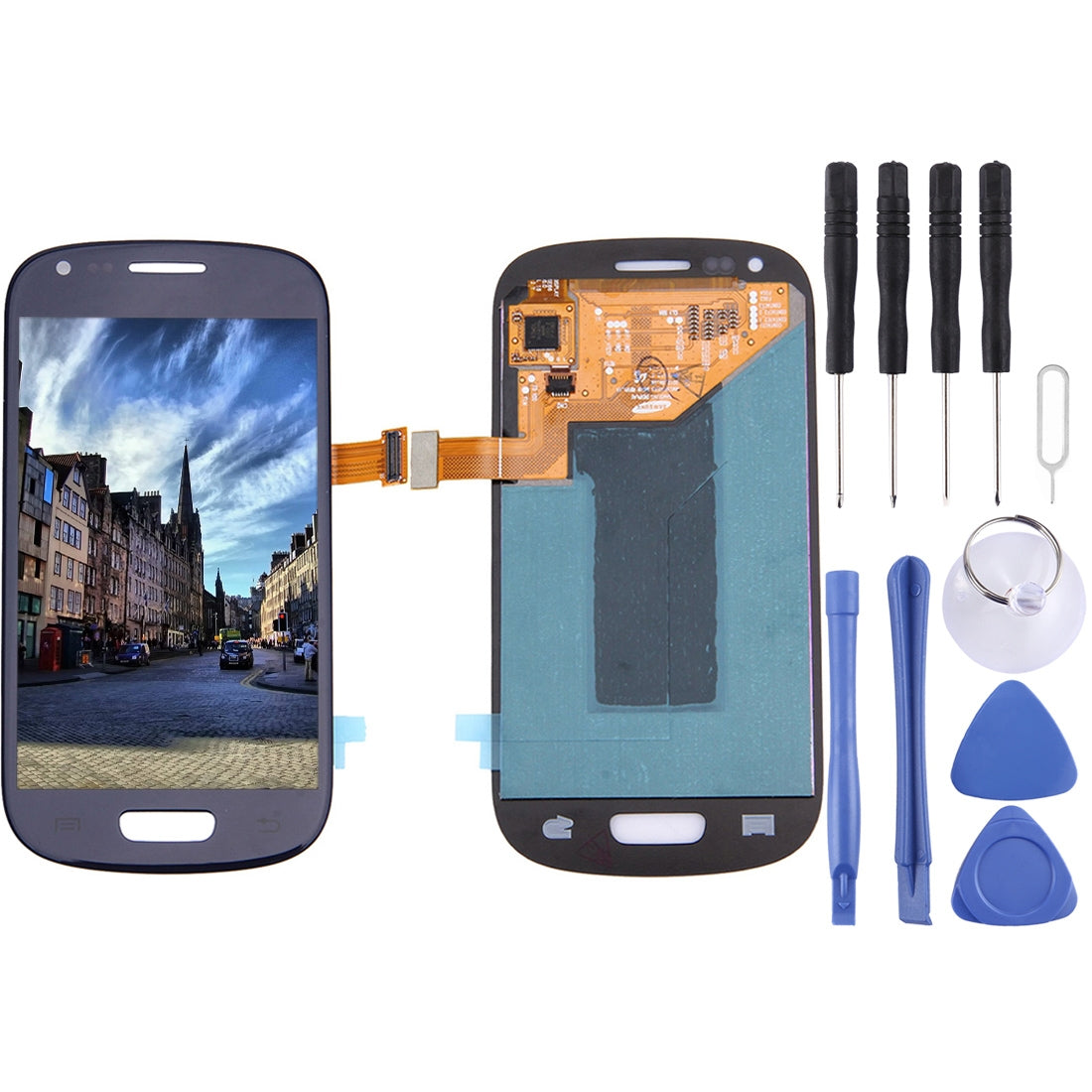 Ecran LCD + Vitre Tactile Samsung Galaxy S3 Mini i8190 Bleu