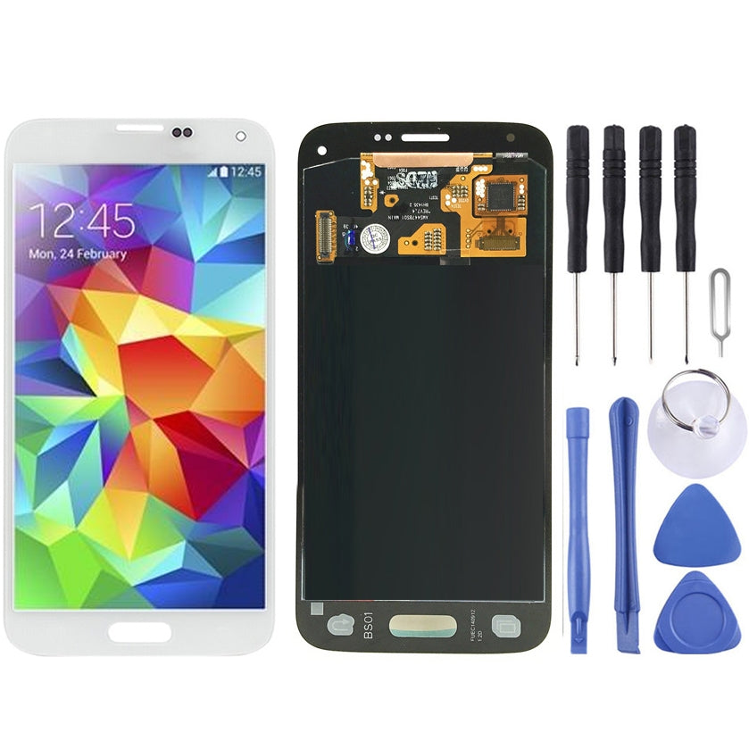 Ecran LCD + Vitre Tactile Samsung Galaxy S5 Mini G800 Blanc