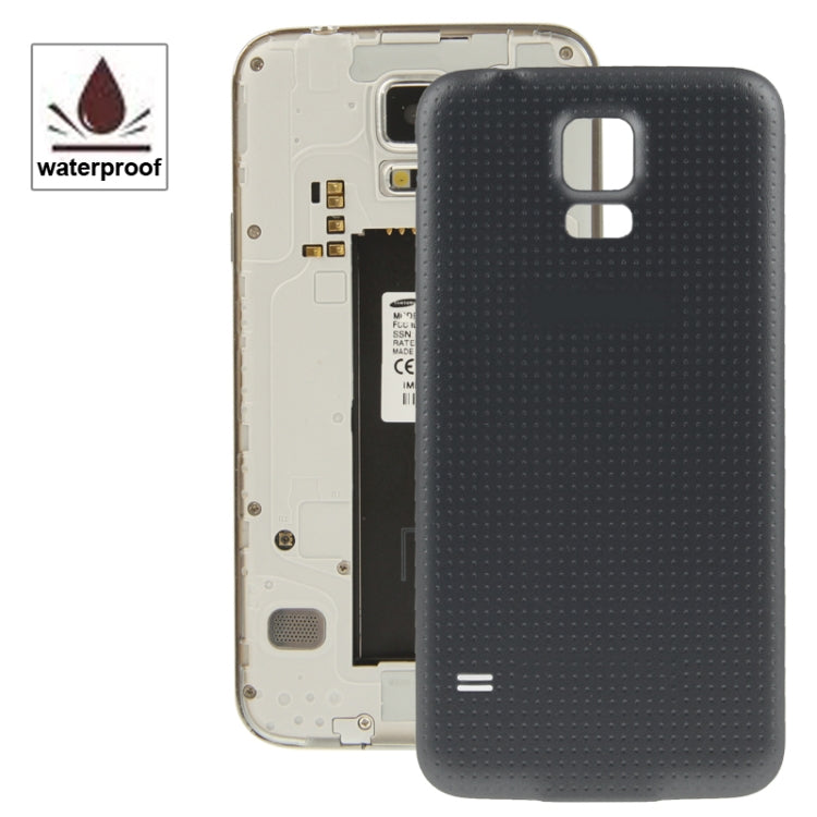 Original Plastic Material Battery Housing Door Cover with Waterproof Function for Samsung Galaxy S5 / G900 (Black)