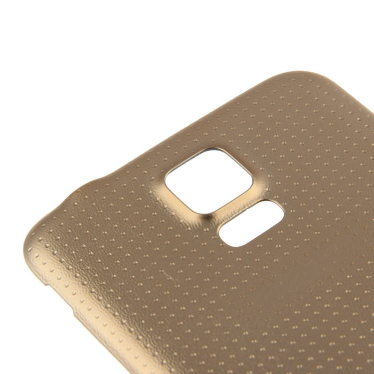 Plastic Material Battery Housing Door Cover with Waterproof Function for Samsung Galaxy S5 / G900 (Gold)