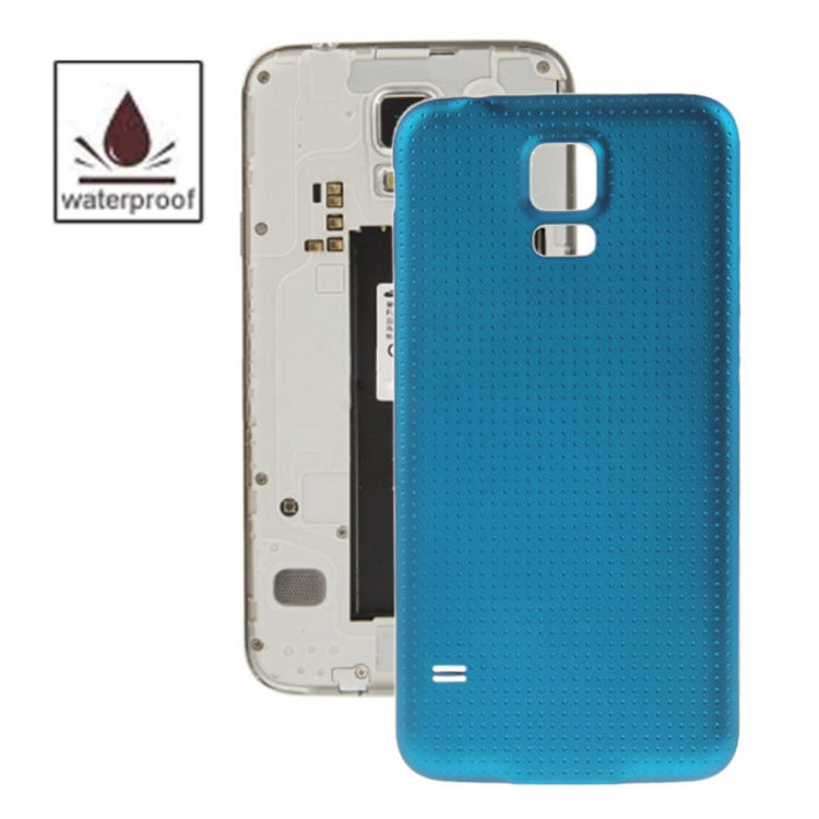 Original Plastic Material Battery Housing Door Cover with Waterproof Function for Samsung Galaxy S5 / G900 (Blue)