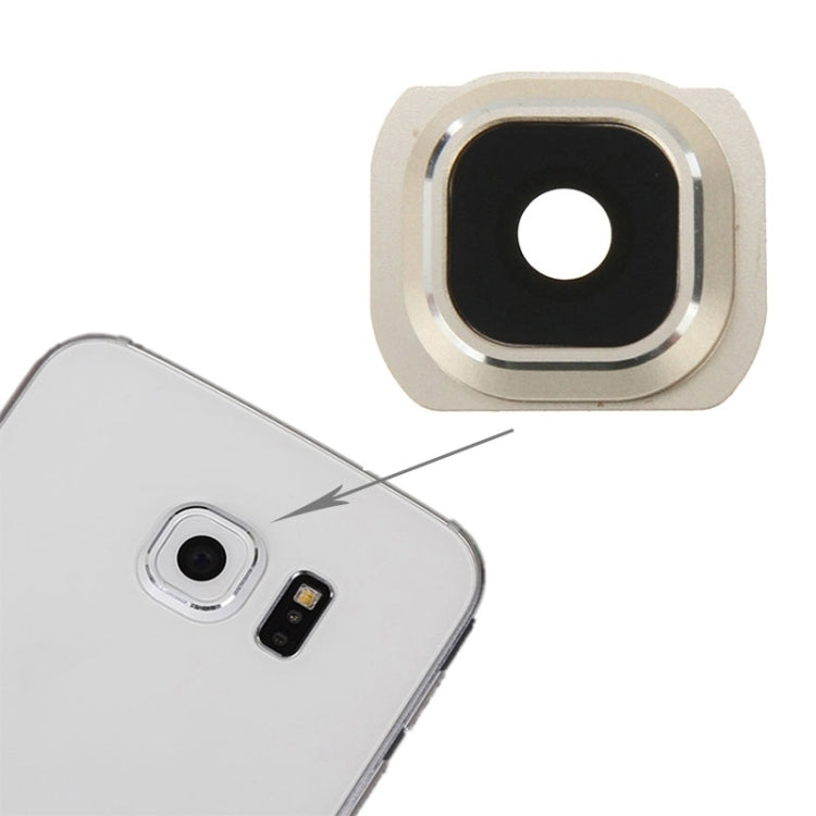 Cache d'objectif d'appareil photo arrière d'origine pour Samsung Galaxy S6 (or)