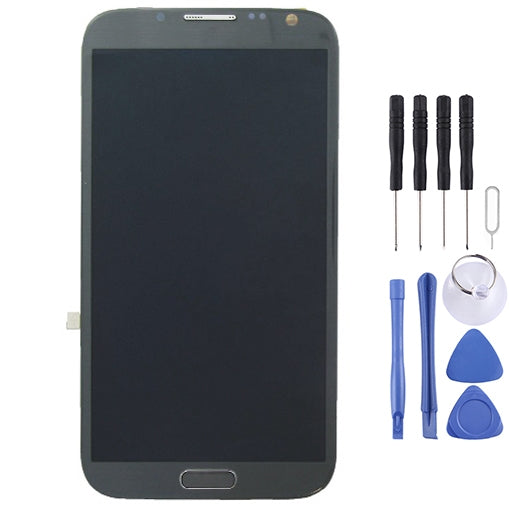 Ecran Complet LCD + Tactile + Châssis Samsung Galaxy Note 2 N7100 Gris