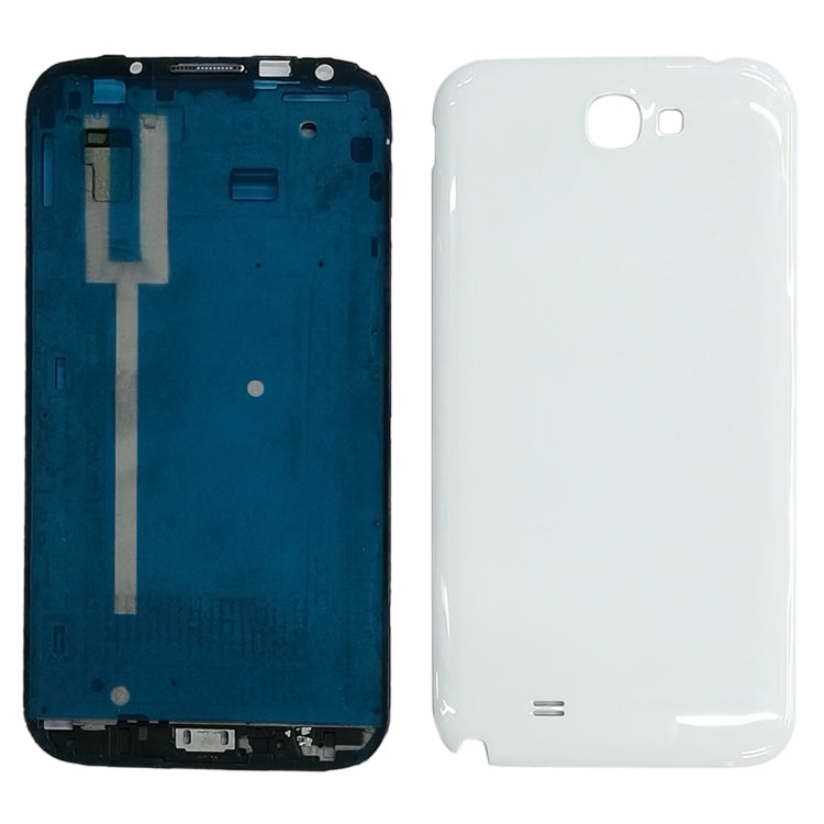 Full Housing Chassis (LCD bezel frame + Back cover) for Samsung Galaxy Note 2 / N7100 (White)