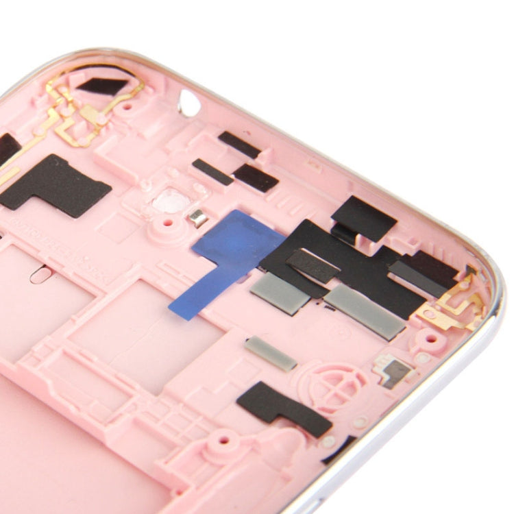 Chasis de Carcasa Completa Original con Tapa Trasera + Botón de Volumen para Samsung Galaxy Note 2 / N7100 (Rosa)