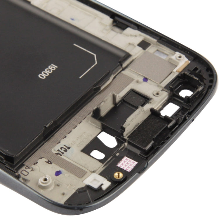 2 en 1 pour Samsung Galaxy S3 / i9300 (Plaque Intermédiaire LCD d'Origine + Châssis Avant d'Origine) (Noir)