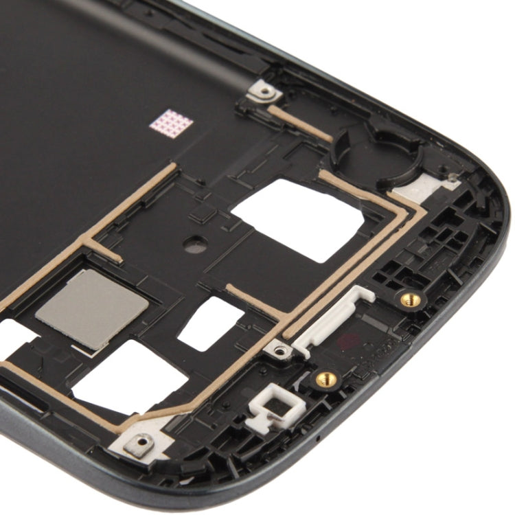 2 en 1 para Samsung Galaxy S3 / i9300 (placa intermedia LCD Original + chasis Frontal Original) (Negro)