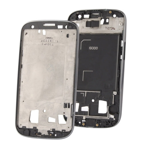 2 en 1 pour Samsung Galaxy S3 / i9300 (Plaque Intermédiaire LCD d'Origine + Châssis Avant d'Origine) (Gris)
