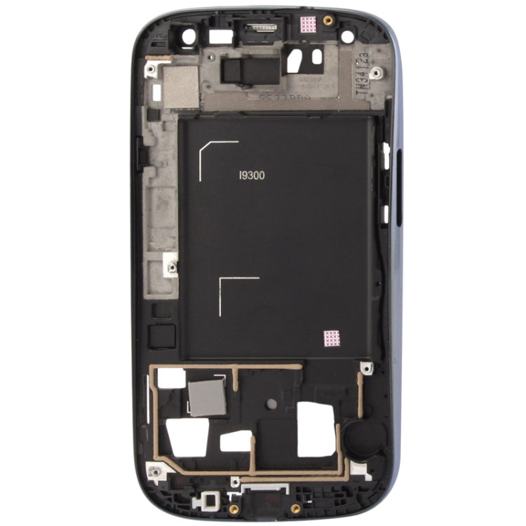 2 in 1 for Samsung Galaxy S3 / i9300 (Original LCD Center Plate + Original Front Chassis) (Dark Blue)