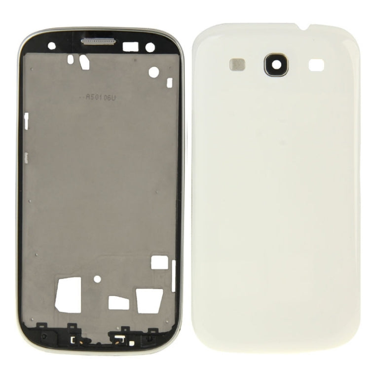 Cubierta de placa Frontal de Carcasa Completa para Samsung Galaxy S3 LTE / i9305 (Blanco)