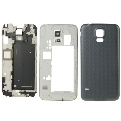 Cubierta de placa Frontal de Carcasa Completa para Samsung Galaxy S5 / G9008V (Negro)