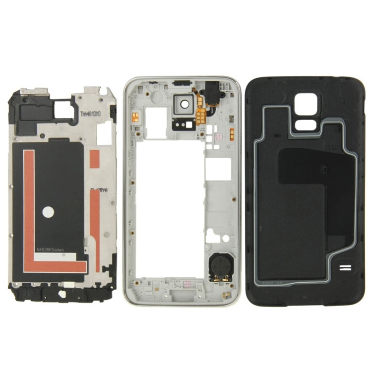 Cubierta de placa Frontal de Carcasa Completa para Samsung Galaxy S5 / G9008V (Negro)
