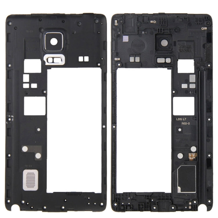 Cadre central / Coque arrière pour Samsung Galaxy Note Edge / N915 (Noir)