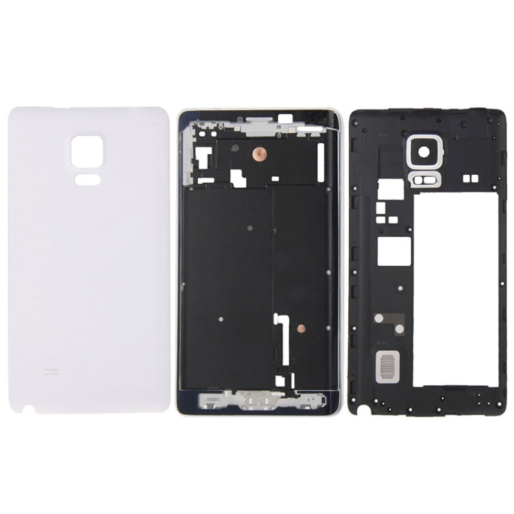 Full Housing Cover (Front Housing LCD Frame Plate + Middle Frame + Back Battery Cover) for Samsung Galaxy Note Edge / N915 (White)