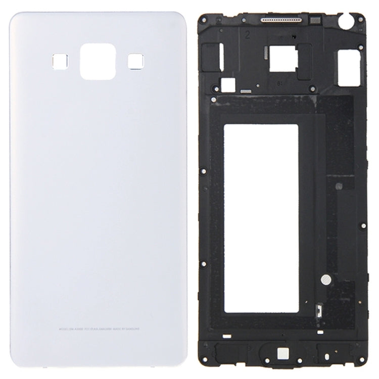 Couvercle complet du boîtier (plaque de cadre LCD du boîtier avant + boîtier arrière) pour Samsung Galaxy A5 / A500 (blanc)
