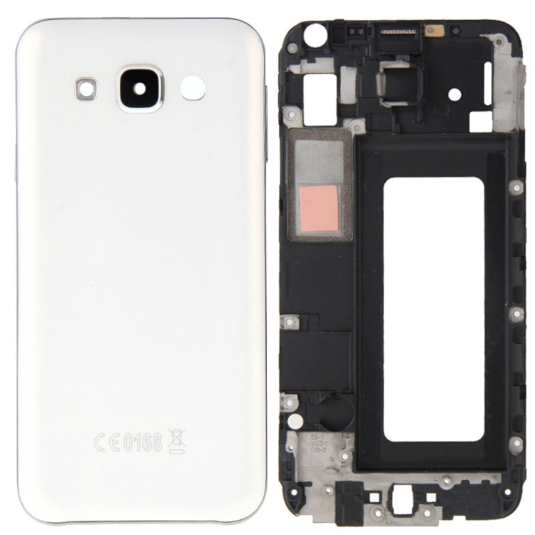 Full Housing Cover (Front Housing LCD Frame Plate + Back Battery Cover) for Samsung Galaxy E5 / E500 (White)