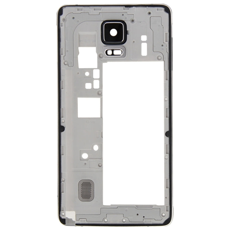 Panel de Lente de Cámara con Carcasa de placa Trasera y Marco Medio para Samsung Galaxy Note 4 / N910F (Negro)
