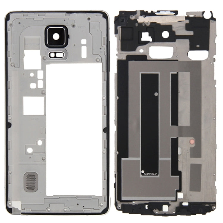Cubierta de Carcasa Completa (Carcasa Frontal placa de Marco LCD + Marco Medio Carcasa de placa Trasera panel de Lente de Cámara) para Samsung Galaxy Note 4 / N910F (Negro)