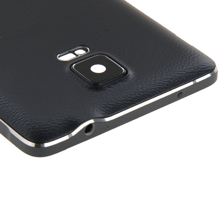 Full Housing Cover (Middle Frame Bezel Back Plate Housing Camera Lens Panel + Battery Back Cover) for Samsung Galaxy Note 4 / N910F (Black)