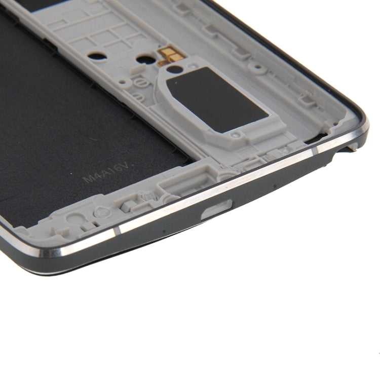 Cubierta de Carcasa Completa (marco Medio bisel placa Trasera Carcasa panel de Lente de Cámara + cubierta Trasera de Batería) para Samsung Galaxy Note 4 / N910F (Negro)