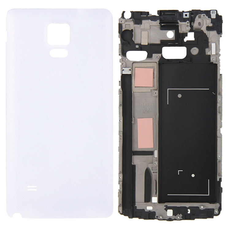 Full Housing Cover (Front Housing LCD Frame Plate + Back Battery Cover) for Samsung Galaxy Note 4 / N910F (White)