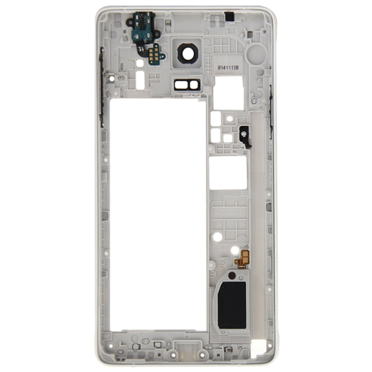 Couvercle complet du boîtier (plaque de cadre LCD du boîtier avant + panneau d'objectif de caméra de boîtier de plaque arrière du cadre central + couvercle de batterie arrière) pour Samsung Galaxy Note 4 / N910F (Blanc)