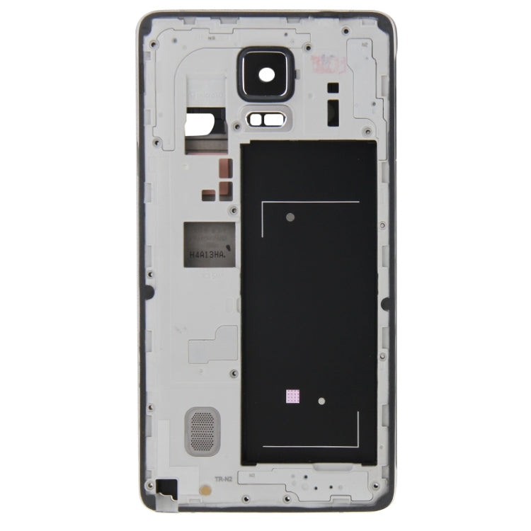 Couvercle complet du boîtier (plaque de cadre LCD du boîtier avant + panneau d'objectif de la caméra du boîtier de la plaque arrière du cadre central) pour Samsung Galaxy Note 4 / N910V (noir)