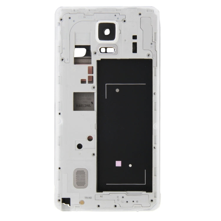 Full Housing Cover (Front Housing LCD Frame Plate + Middle Frame Back Plate Housing Camera Lens Panel) for Samsung Galaxy Note 4 / N910V (White)