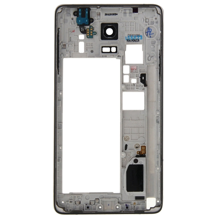 Cubierta de Carcasa Completa (marco Medio bisel placa Trasera Carcasa panel de Lente de Cámara + cubierta Trasera de Batería) para Samsung Galaxy Note 4 / N910V (Negro)