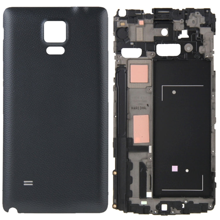 Couvercle complet du boîtier (plaque de cadre LCD du boîtier avant + couvercle de batterie arrière) pour Samsung Galaxy Note 4 / N910V (noir)