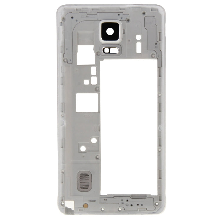 Full Housing Cover (Front Housing LCD Frame Plate + Middle Frame Housing Back Plate + Camera Lens Panel + Back Battery Cover) for Samsung Galaxy Note 4 / N910V (White)