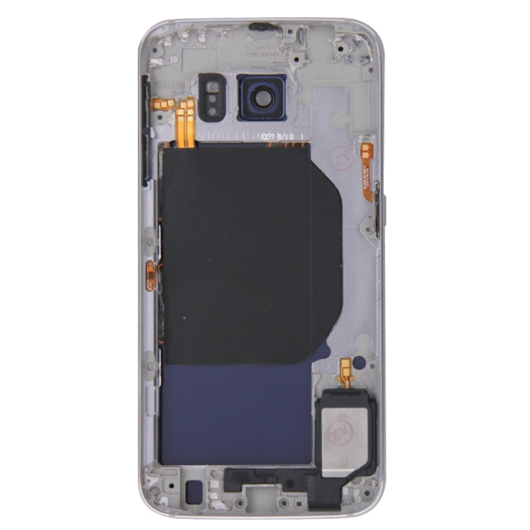 Cubierta de Carcasa Completa (Carcasa de placa Trasera panel de Lente de Cámara + cubierta Trasera de Batería) para Samsung Galaxy S6 / G920F (Azul)