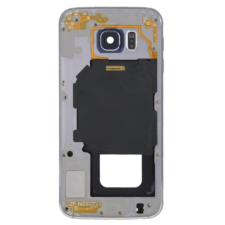 Cubierta de Carcasa Completa (Carcasa Frontal placa de Marco LCD + Carcasa de placa Trasera panel de Lente de Cámara) para Samsung Galaxy S6 / G920F (Gris)