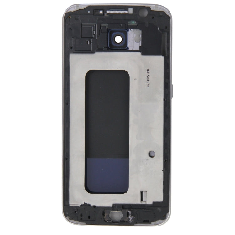 Couvercle complet du boîtier (plaque de cadre LCD du boîtier avant + panneau d'objectif de caméra du boîtier arrière + couvercle de batterie arrière) pour Samsung Galaxy S6 / G920F (bleu)