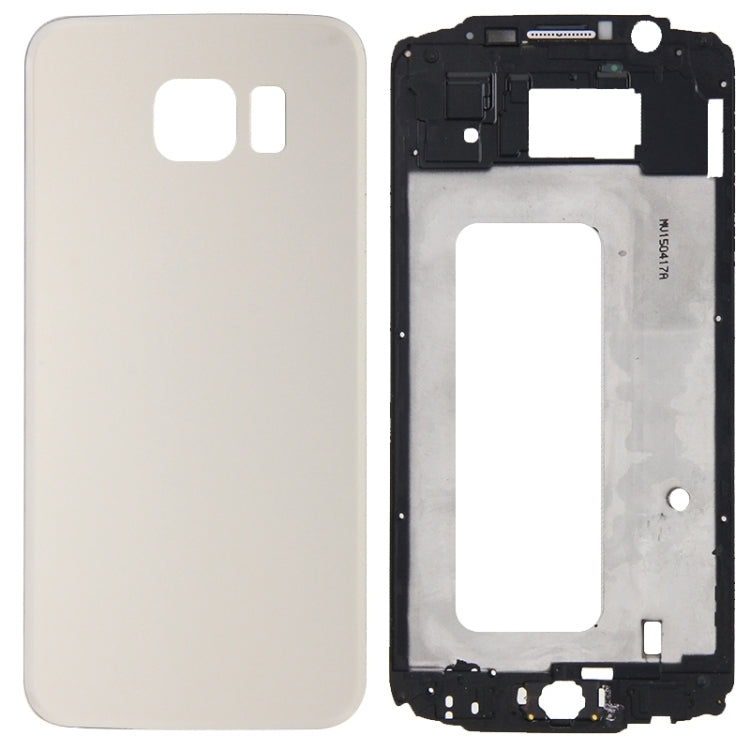 Full Housing Cover (Front Housing LCD Frame Plate + Back Battery Cover) for Samsung Galaxy S6 / G920F (Gold)
