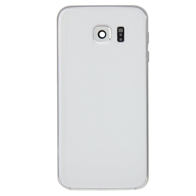 Full Housing Cover (Back Plate Housing + Camera Lens Panel + Battery Back Housing) for Samsung Galaxy S6 Edge / G925 (White)