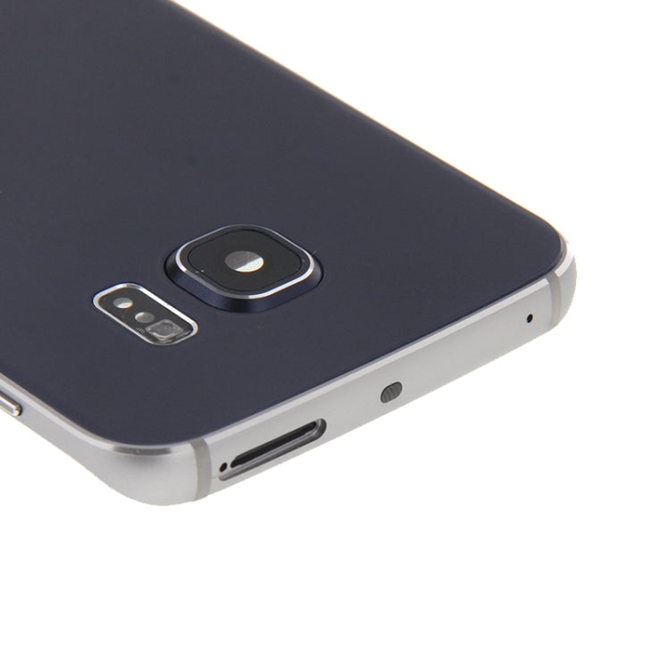 Couvercle complet du boîtier (plaque de cadre LCD du boîtier avant + panneau d'objectif de caméra du boîtier arrière + couvercle de batterie arrière) pour Samsung Galaxy S6 Edge / G925 (bleu)