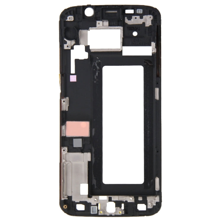 Couvercle complet du boîtier (plaque de cadre LCD du boîtier avant + couvercle de batterie arrière) pour Samsung Galaxy S6 Edge / G925 (blanc)